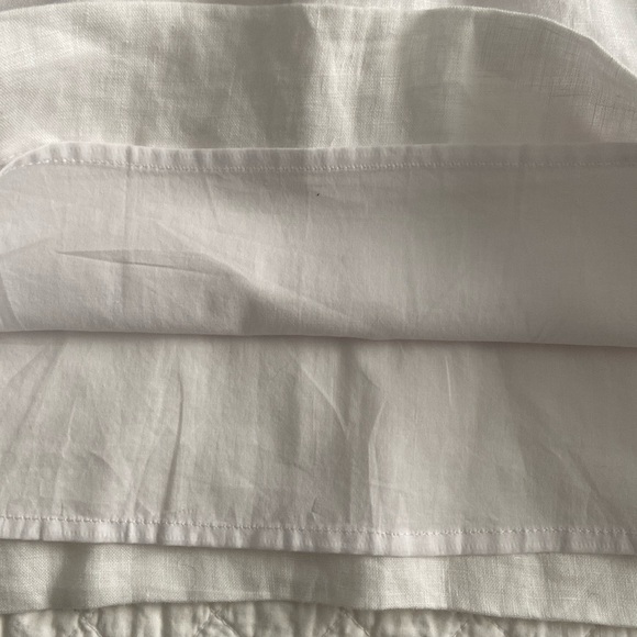 BCBGMaxAzria Maelyn Wide Leg Linen Crop Pants Palazzo White XS 25 - Picture 12 of 17